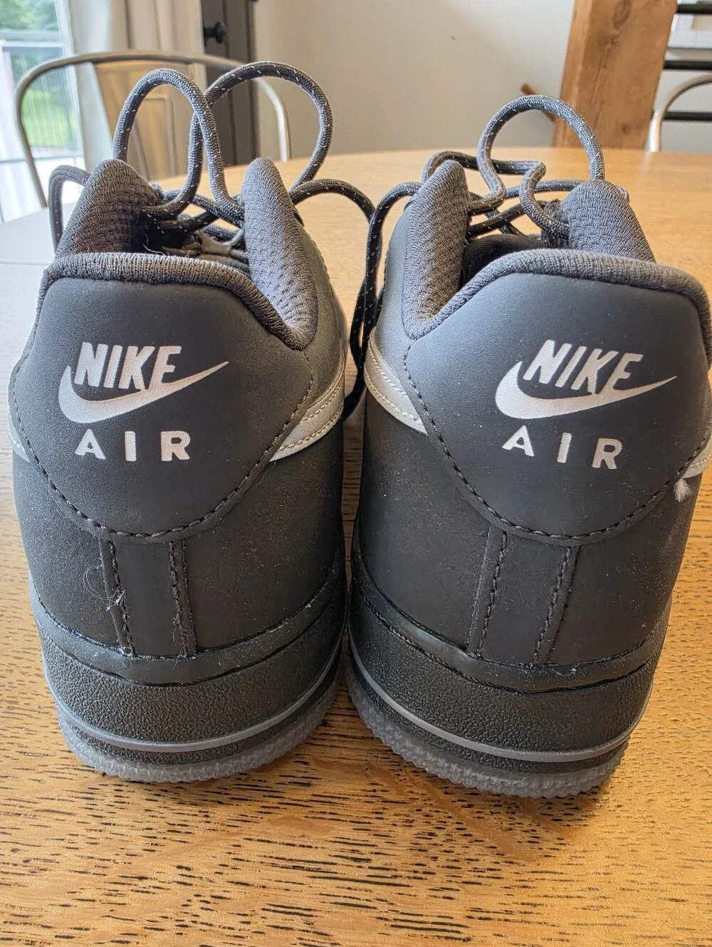 Kids Nike Air Force 1- Black Low-Top Athletic Sneakers